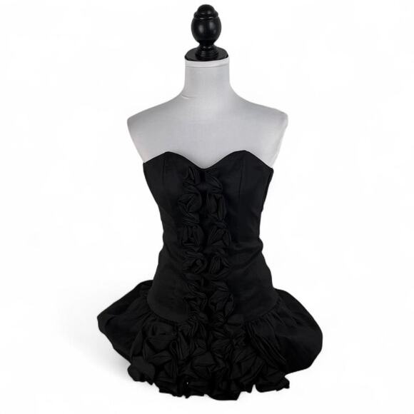 Cache Dresses & Skirts - Black ruffle corset dress with